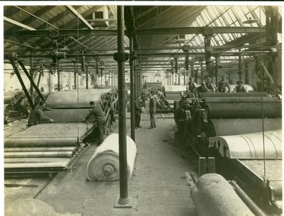 Carding Room, Long Meadow Mill, 1923 by English Photographer